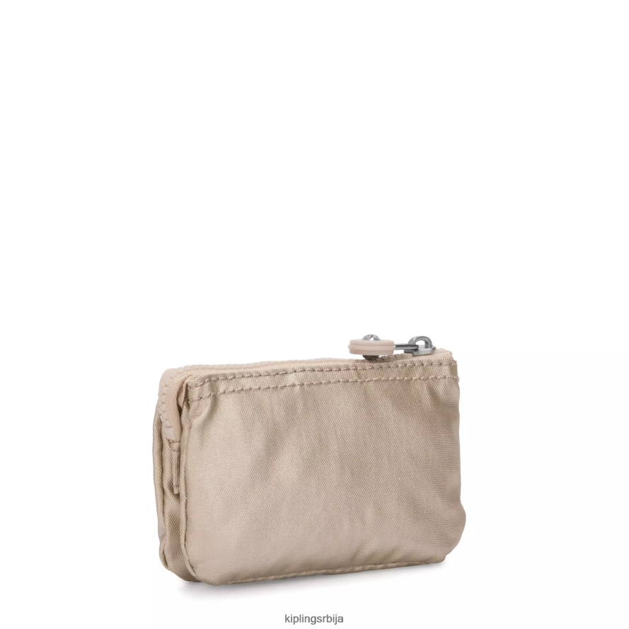 Прибор креативност мини торбица металик привезак за кључеве RRJTP8610 Kipling Жене звездано златни металик