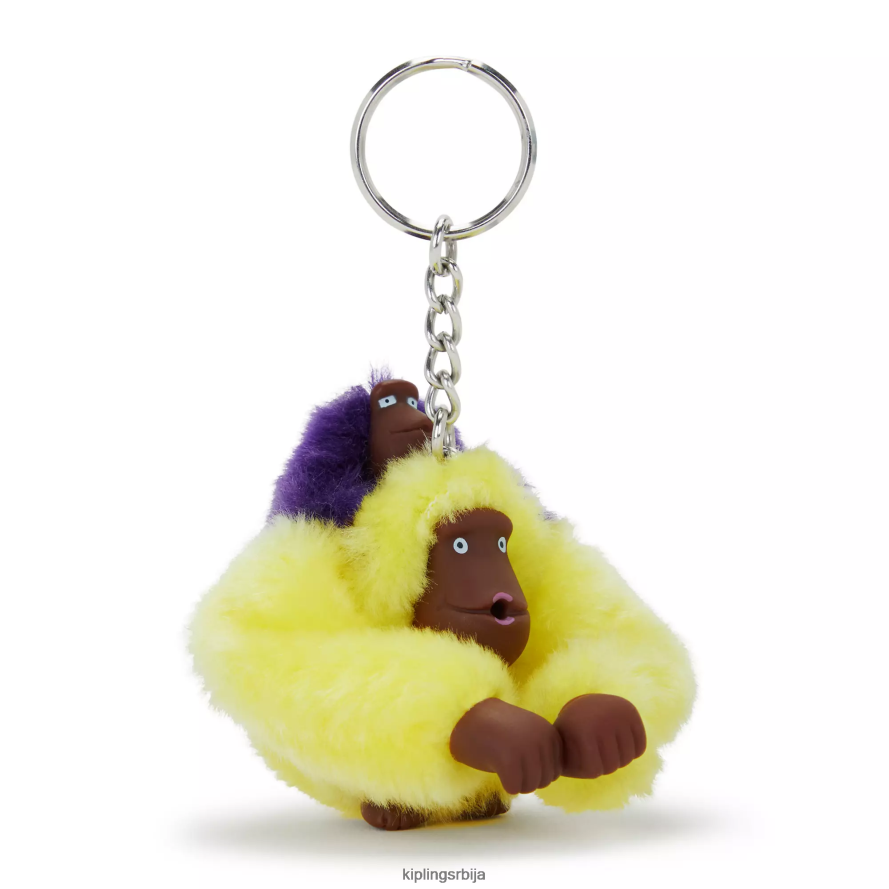 Прибор мама и беба мама и беба свен мајмун привезак за кључеве RRJTP8683 Kipling Жене сунчева светлост жута
