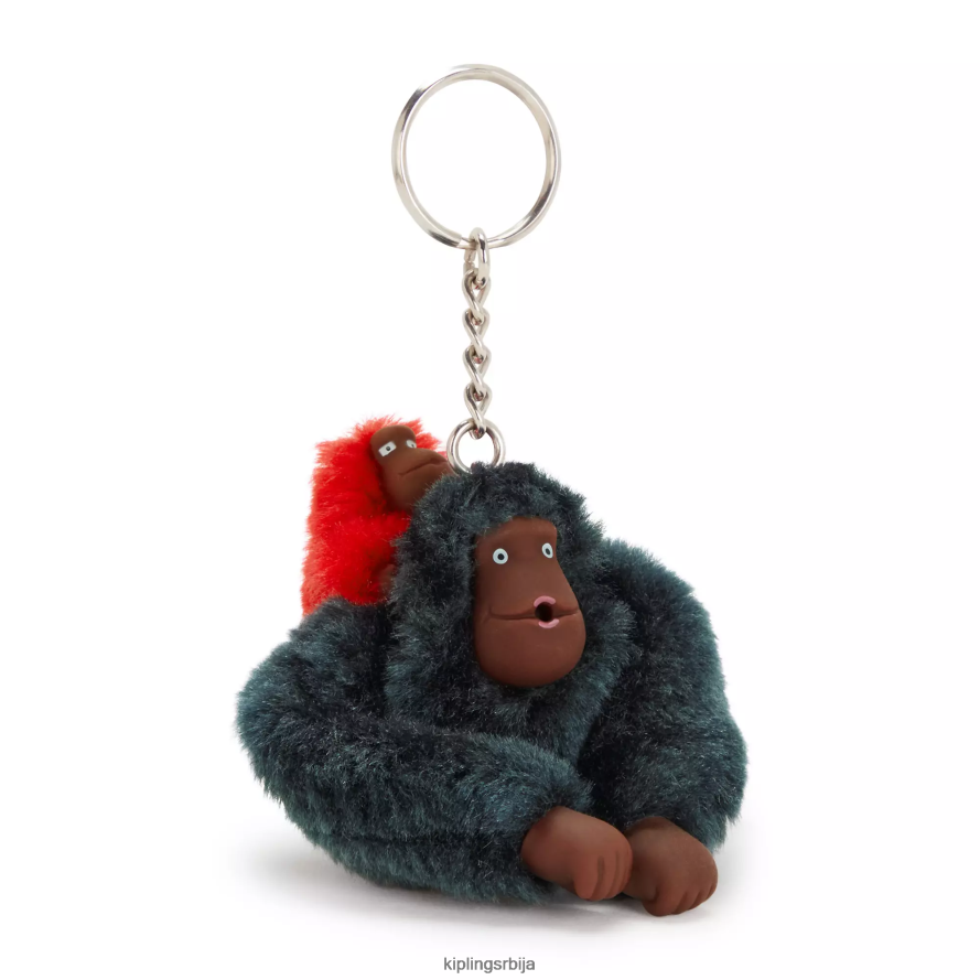 Прибор мама и беба мама и беба свен мајмун привезак за кључеве RRJTP8686 Kipling Жене прави плави тон