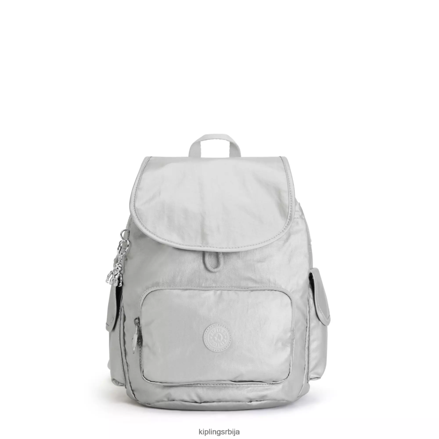 "торбе" градски ранац мали метални ранац RRJTP8380 Kipling Жене светло металик