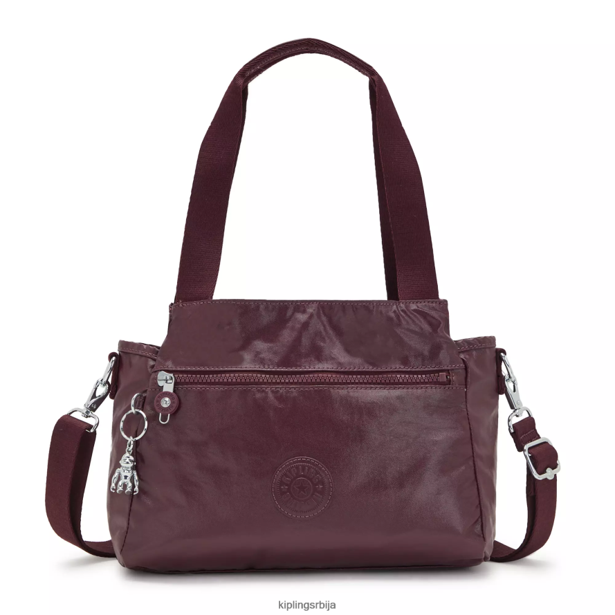 "торбе" елисиа металик торба за раме RRJTP8203 Kipling Жене бордо лак