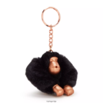 Прибор свен мали привезак за кључеве мајмуна RRJTP8669 Kipling Жене раскошан црни студ - Слика 2